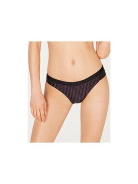 Nike Bikini Bottom Womens Size XS Pink Black Polka Dot Lined Stretch Swimwear